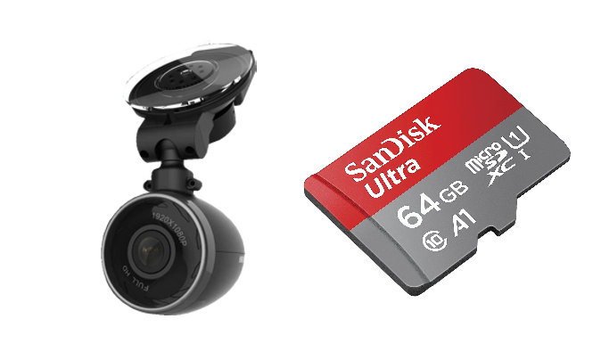 HIKVISION Dashcam AE-DN2016-F3(GPS) with 64GB SD card